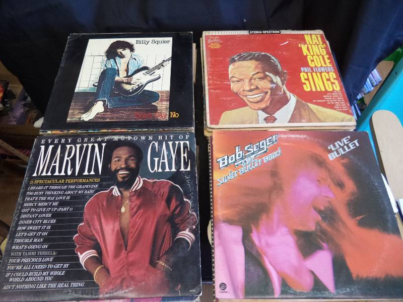lot 2149 image: Records  7 inch Tall Stack of LPs Vinyl
