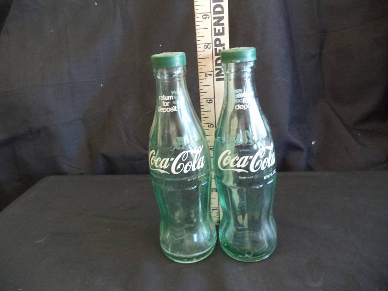 lot 2161 image: Coke Bottle Salt and Pepper Shakers