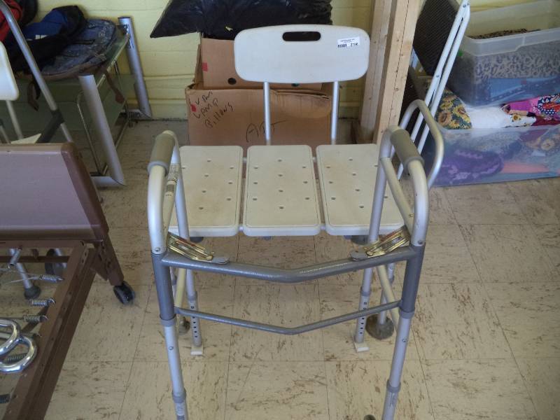 lot 2196 image: Large Shower Chair and Walker