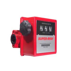 lot 14273 image: 1 Mechanical Fuel Meter 19-75 LPM, 3-Digital Aluminum Diesel Gasoline Flow Liter Meter for Fuel Transfer Pumps