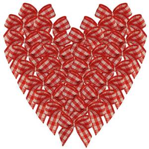lot 14319 image: GREEN BOWS, NOT RED Micomon 50pcspak 1-Inch Mini Red Gingham Ribbon Bows for Crafts Checkered Ribbon Plaid Ribbon Bows Appliques for Sewing, Scrap-Booking,Baby Shower(Red)