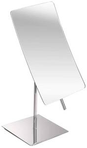 lot 14358 image: 5x Magnified Hamilton Hills Table Top Mirror with Stand - 5X Magnified Silver Polished Stainless Steel Rectangular Makeup Mirror - Counter Top Mirrors - Magnifying Vanity Mirror with Adjustable Easy Positioning