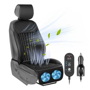 lot 14369 image: BROWN Paffenery 2025 Upgraded Cooling Car Seat Cover Front Seat, 12V-24V Ventilated Cooling Car Seat Cushion, Cooled Seat Cover for Car SUV Truck Universal Fit, Urban Black - Retail $124.19
