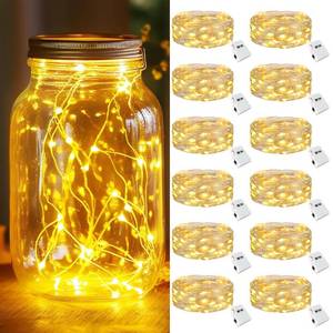 lot 14407 image: kolpop 10 Pack LED Fairy Lights Battery Operated, Mini Twinkle String Lights Battery Powered Waterproof for Christmas Mason Jars Party