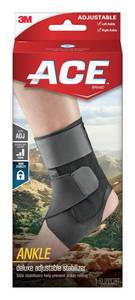lot 14417 image: ACE Deluxe Ankle Stabilizer, Adjustable, Black, 1Pack