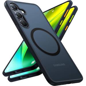 lot 14426 image: TORRAS Magnetic Shockproof Designed for Samsung Galaxy S24 Plus Case Military Grade Drop Tested Compatible with MagSafe Translucent Slim Hard Protective Case for S24 Plus Case, Black