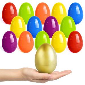 lot 14429 image: SpringFlower 3.5� Unfilled Easter Eggs, 36 pcs Colorful Egg Plus 1 Golden Egg, Empty Plastic Eggs Fillable with Candy, Treats, Presents for Toy Basket,Easter Decorations, Toy Egg Basket,Boys & Girls