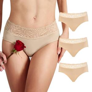 lot 14432 image: Battewa Full Cover Incontinence Underwear for Women Overnight Leakproof Adult Briefs Protective Underwear Pee Proof Reusable Panties for Bladder Leak 100ML (Beige M)