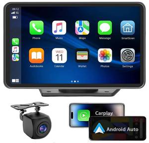 lot 14437 image: for Apple Carplay Wireless Portable 7 Touchscreen Car Stereo Voice Control with Apple Car Play & Android Auto Car Audio Backup Camera Bluetooth GPS NavigationMirror Link Fits All Cars
