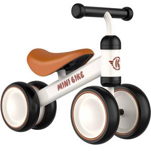 lot 14465 image: YOFIDI Baby Balance Bike for 1 Year Old Boys Girls Toddler Toys with 4 Wheels for Ages 12-24 Months - Toddler Balance Bike First Birthday Gifts  Ride On Toys for Boys & Girls (Cream)