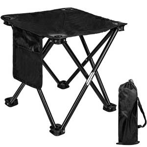 lot 14473 image: ReeMoo Camping Stool, Small Protable Folding Stool with Side Pocket and Storage Bag, Easy Folding and Storage, Folding Stool Suitable for Fishing, Travel, Beach, Picnic, Lawn Outdoor