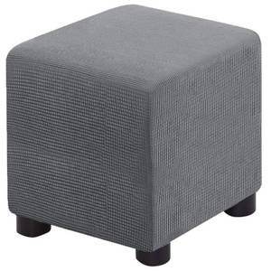 lot 14484 image: Bifaunvogel Ottoman Cover Square Folding Storage Ottoman Slipcovers Jacquard Stretch Cube Footrest Foot Stool Covers Protector with Elastic Band (Small,Dark Gray)