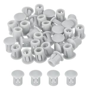 lot 14488 image: MECCANIXITY 64PCS 5mm(316) Light Gray Plastic Hole Plugs, Flush Type Panel Hole Plugs Insert End Caps for Locking Hole Tubes Furniture Cabinet