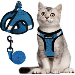 lot 14517 image: FAYOGOO Cat Harness, Cat Leash and Harness Set for Walking Escape Proof, Harness for Small CatsSmall Dogs, Large KittenPuppy Harness and Leash, Harness for Cats S-XXL(Tranquil Teal, XX-Large)