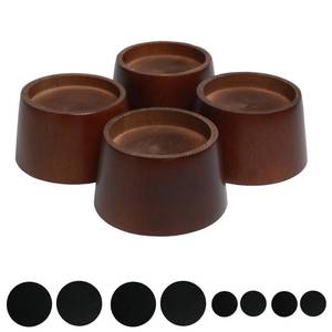 lot 14525 image: Txcucc Wooden Furniture Risers 2 Inch Tapered Bed Risers Set of 4, Heavy Duty Wood Bed Lifts Risers for Table, Sofa, Couch, Desk and Dresser