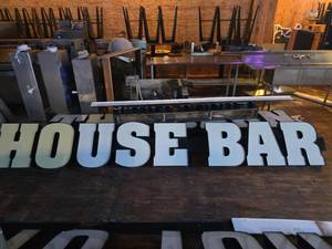 lot 5054 image: Large Commercial LED Letter Sign - HOUSE BAR