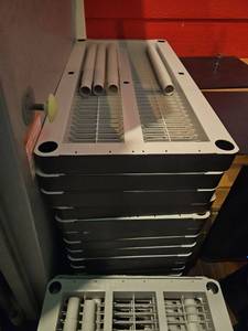 lot 9204 image: White Storage Rack System - 10 Tier White Plastic Organizer