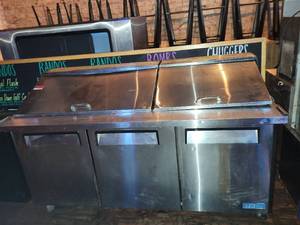 lot 9181 image: Turbo Commercial Refrigerated Prep Table - Model MST-72-30