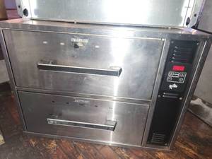 lot 9211 image: Russell Commercial Double Drawer Food Warmer with Digital Controls