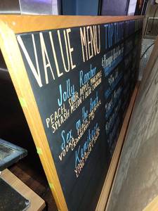 lot 9234 image: Restaurant Value Menu Chalkboard Sign