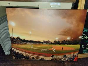 lot 9237 image: Kansas Baseball Stadium Sunset Game Photo Print