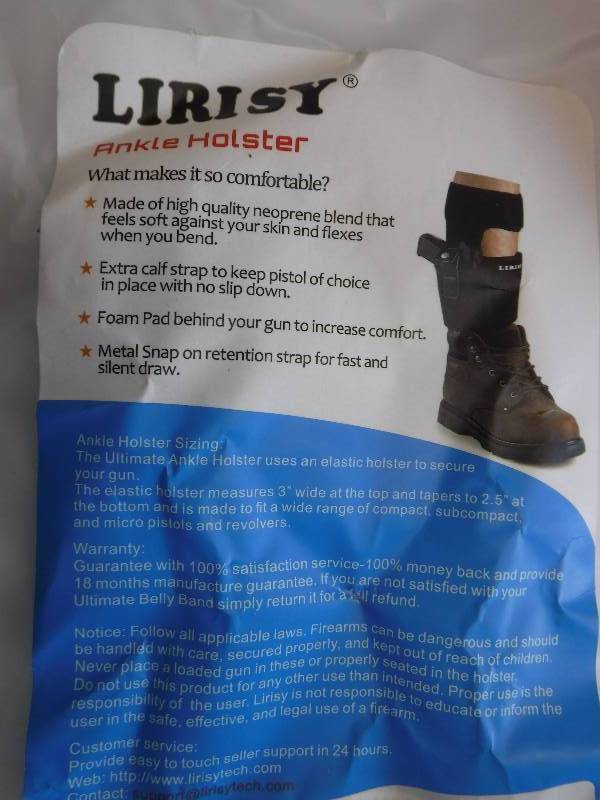 lot 1059 image: lirisy ankle holster