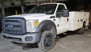 lot 40 image: 2015 Ford F-450 Super Duty Cab & Chassis Dually Truck w Mechanic Service BedBody - 6.7L Turbo Diesel - Auto - 440 Horsepower - VIN1FDTF4GT7FED43642 -Not Running-Will Need TowedHauled-We Can Load-239k Miles-Good Clear Title-Check Pics For More Details