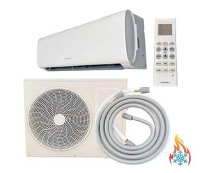 lot 182 image: 12,000 BTU Mini Split AC & Heat System  110v  New in the Box  Factory Sealed  AC & Heat  Built in Dehumidifier  Remote Controlled  Fully Charged with Freon