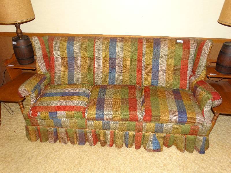 Vintage 3 Cushion Sofa Derby Ks Estate Auction Household Tools