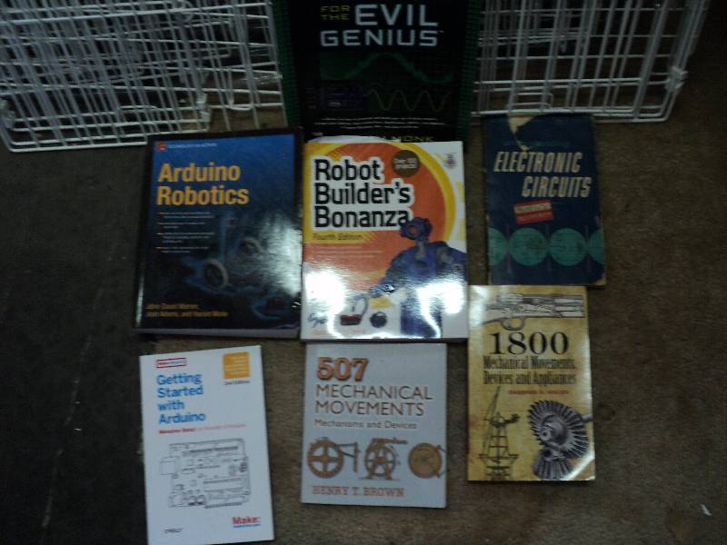 lot 1016 image: (7)ct lot books,  mechanical,  robotics, etc.