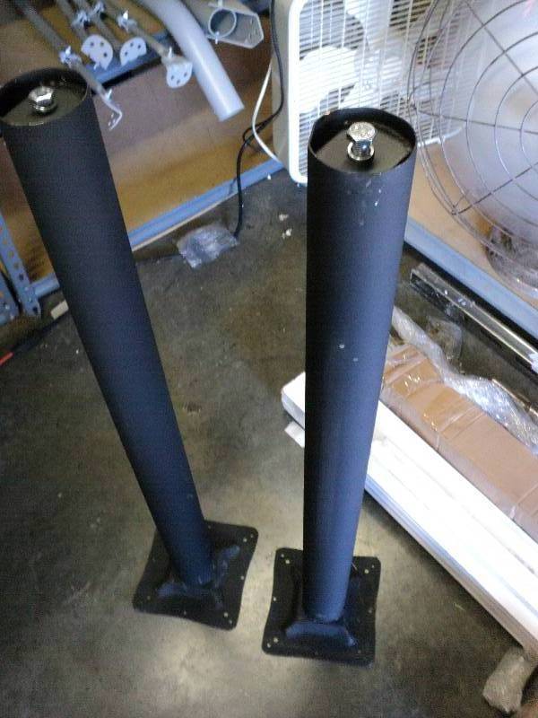 lot 1133 image: (2) CT lot metal bases,  for signs or tables
