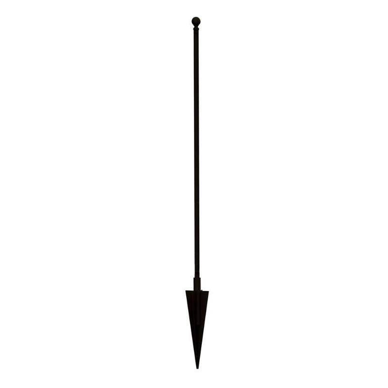 lot 1098 image: (2) CT.  lot 53.3 in. x 3 in. x 3 in. Black Steel Beaumont Fence Post and Stake, Black Powder Coat