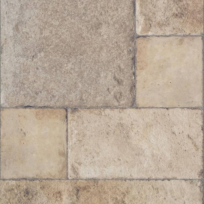lot 1121 image: Laminate Tile & Stone Flooring Innovations Flooring Tuscan Stone Sand 8 mm Thick x 15-12 in. Wide x 46-25 in. Length Click Lock Laminate Flooring (20.02 sq. ft.  case) SandTan 904067