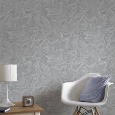 lot 1093 image: 56 sq. ft. Gray and Silver Marbled Wallpaper