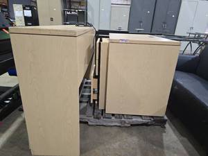 lot 6957 image: Maple Wood Office Credenza Storage Cabinet