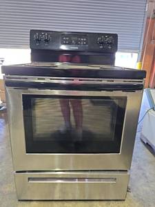 lot 47161 image: Frigidaire Electric Range Stainless Steel Coil Top Stove