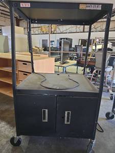 lot 47175 image: VTI Mobile AV Cart with Storage Cabinet