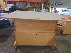 lot 47191 image: Jonti Craft Mobile Storage Cabinet with White Laminate Top