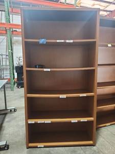 lot 47202 image: Commercial 5-Shelf Laminate Bookcase