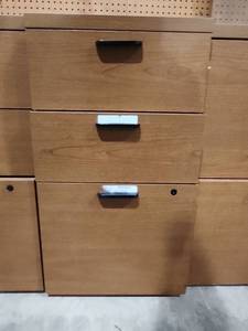 lot 47203 image: Wood Filing Cabinet with Laminate Top