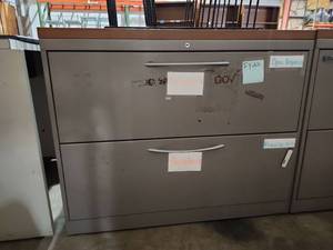 lot 47221 image: HON Metal Lateral File Cabinet with 2 Drawers