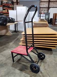lot 47245 image: Two-Wheel Hand Truck Dolly with Pink Platform