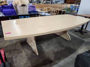 lot 47254 image: Laminate Conference Table with Curved Base
