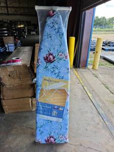 lot 47299 image: (Case of 4) Mainstays EasyBoard T-Leg Ironing Board with Floral Cover