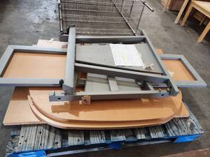 lot 47307 image: Industrial Metal and Wood Desk