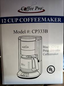 lot 47404 image: (1 Case of 2) Coffee Pro CP333B 12-Cup Programmable Coffeemaker - NEW