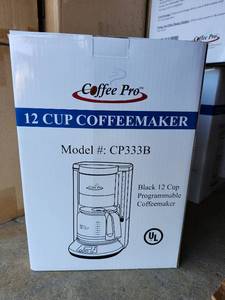 lot 47418 image: (1) Coffee Pro CP333B 12-Cup Programmable Coffee Maker - NEW