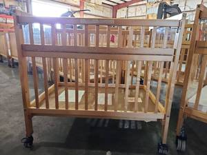 lot 47454 image: (1) Evacuation Hospital Crib with Small Locking Casters - No Mattress
