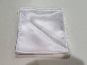 lot 47472 image: (100) White Satin Table Runner&nbsp- Event Decor