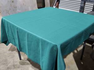 lot 47477 image: (7) Dark Green Polyester Tablecloths&nbsp- Event Decor